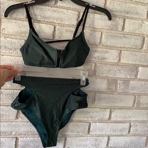 Forever 21 green two piece